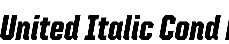 United Italic Cond Black Font Download Free